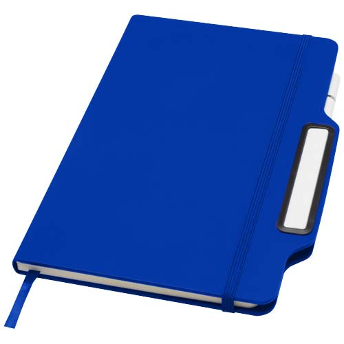 Carnet A5 publicitaire stylo-crayon et support de téléphone Nexus Bleu royal